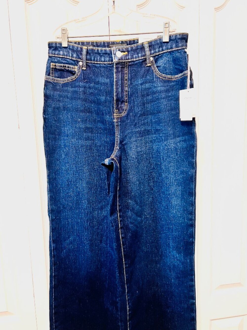 Free Assembly High Rise Wide Leg-NWT-Women's Blue Jeans/Denim-Size 4-Stretch - Picture 2 of 15